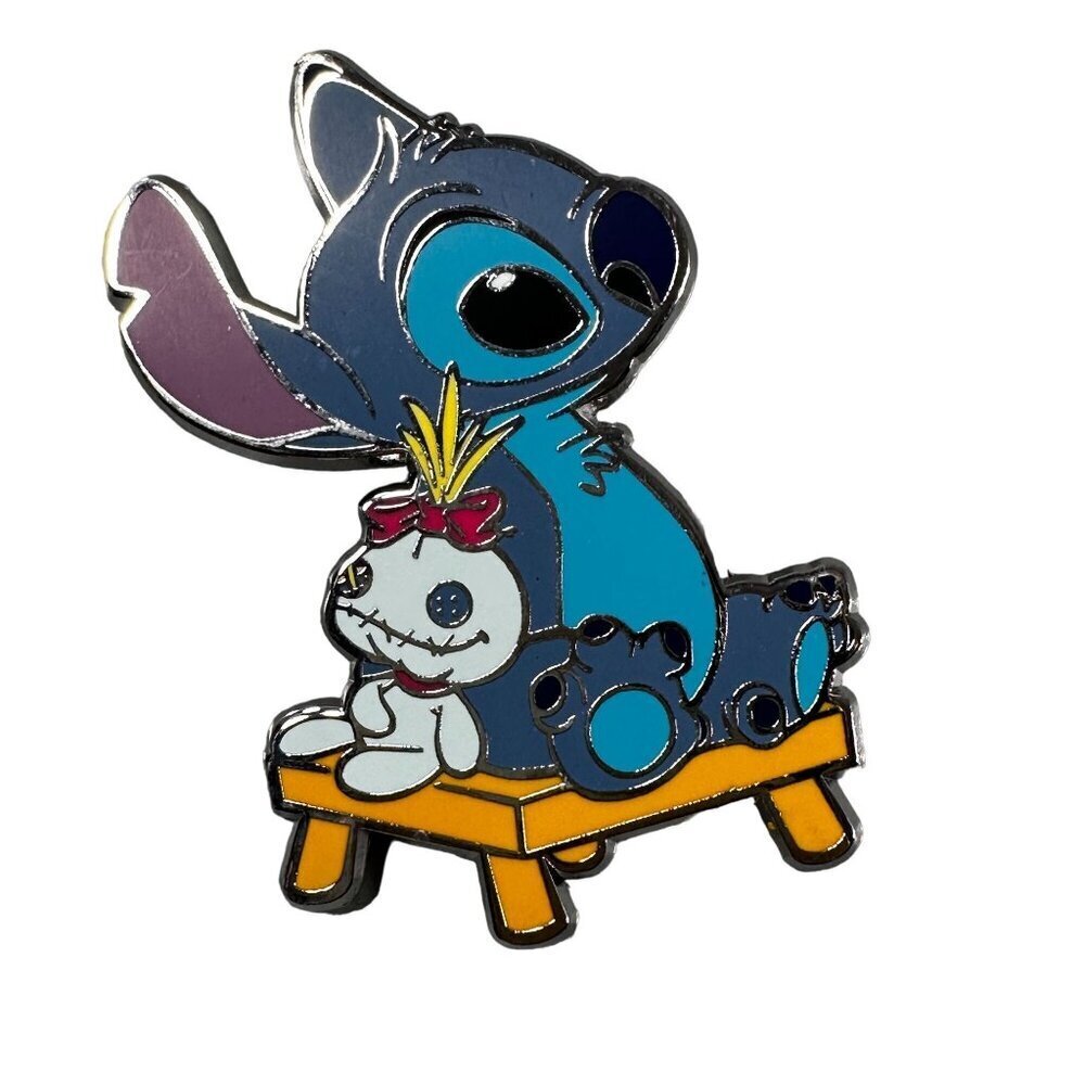 Disney Stitch Scrump Bench Trading Pin Stool Jewelry Brooch Accessories Badge